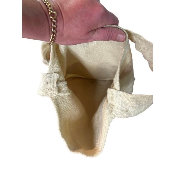 Adorable cat tote bag linen and cotton with front pocket handmade and beautiful! - Picture 4 of 7